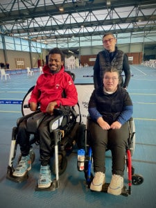 Ahamadi et Aurélie Aubert, championne de Boccia aux Jeux Paralympiques